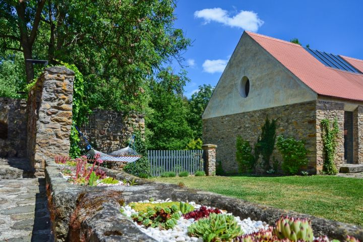 Průhled zahradou